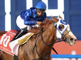 Mystic Guide's convincing vicory in March's Dubai World Cup convinced Longines World's Best Racehorse raters to make the American horse one of the top two horses in their latest rankings. (Image: Coady Photography)