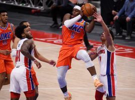 OKC Thunder guard Luguentz Dort picked up the slack for the Thunder when Shai Gilgeous-Alexander went down with plantar fasciitis. (Image: Getty)