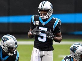 Quarterback Teddy Bridgewater (5), seen here calling an audible for the Carolina Panthers last season, joins his fifth NFL team after the Denver Broncos acquired him in a trade. (Image: Getty)