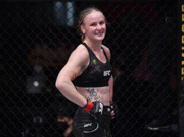 Valentina Shevchenko (pictured) will make her fifth flyweight title defense against Jessica Andrade at UFC 261. (Image: Jeff Bottari/Zuffa)