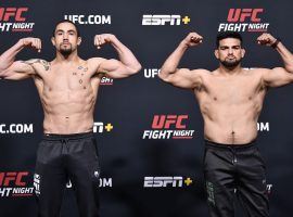 Robert Whittaker and Kelvin Gastelum will face off in a middleweight bout for the main event of UFC on ESPN 22. (Image: Chris Unger/Zuffa)