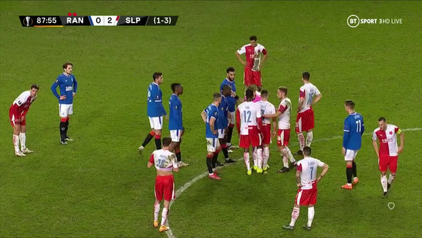 racism ban rangers slavia