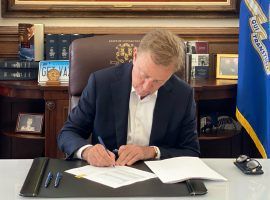 Gov. Ned Lamont signed a Connecticut sports betting bill into law on Thursday, ending a contentious years-long process. (Image: Connecticut Governorâ€™s Office)