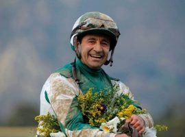 Monmouth Park riding legend Joe Bravo won't go for his 14th Monmouth Park riding title this season. He's boycotting the Jersey Shore track over the state's new riding crop law. (Image: Pat Healy Photography)