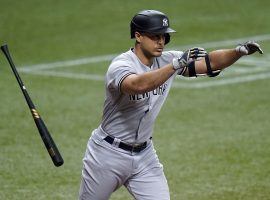 Just as he started cooking at the plate with nine home runs, New York Yankees DH Giancarlo Stanton will miss time with a quad injury. (Image: Porter Lambert/Getty)