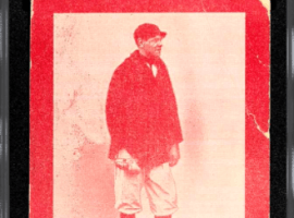 This 1914 Baltimore News minor league card of Babe Ruth just set a new sales record of $6 million. (Image: Collectable)