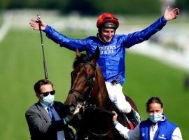 Jockey Adam Kirby aboard 16/1 Adayar scored a resounding upset in Saturday's Epsom Derby. A game of musical jockeys put the 32-year-old Kirby on Adayar earlier in the week. (Image: PA Wire)