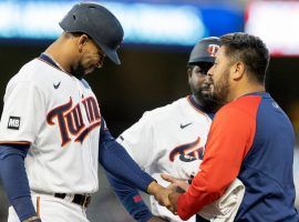 Byron Buxton (left) will head back to the injured list just days after his last stint ended after fracturing his left hand during Mondayâ€™s game. (Image: Carlos Gonzalez/AP)