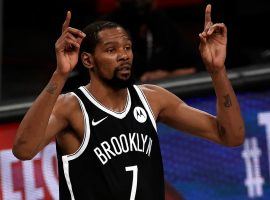 Kevin Durant and the Brooklyn Nets are the betting favorites to win the NBA title despite battling injuries to key players in the regular season and postseason. (Image: Getty)