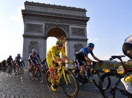 Tadej Pogacar rides into Paris with the yellow jersey in the 2020 Tour de France. The young Slovenian comes into the 2021 Le Tour as the favorite to repeat. (Image: Reuters)