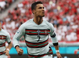 Ronaldo scored two goals as Portugal beat Hungary 3-0 in their opening game at Euro 2020. (Image: Twitter/akittv)