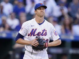 Jacob deGrom exited another start early against the Chicago Cubs on Wednesday, adding to the injury woes for the New York Mets ace. (Image: Frank Franklin II/AP)