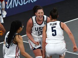 The United States is favored for gold in the first ever Olympic women’s 3x3 basketball tournament. (Image: Guo Chen/Xinhua/Getty)