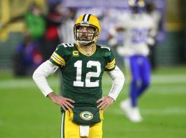 Aaron Rodgers still wants out of Green Bay after the Packers quarterback has lost faith in the front office. (Mark J. Rebalis/USA Today Sports)