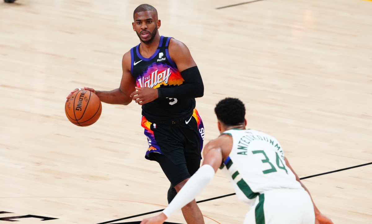 Chris Paul Greek Freak NBA Finals Game 1 Phoenix Suns Milwaukee Bucks