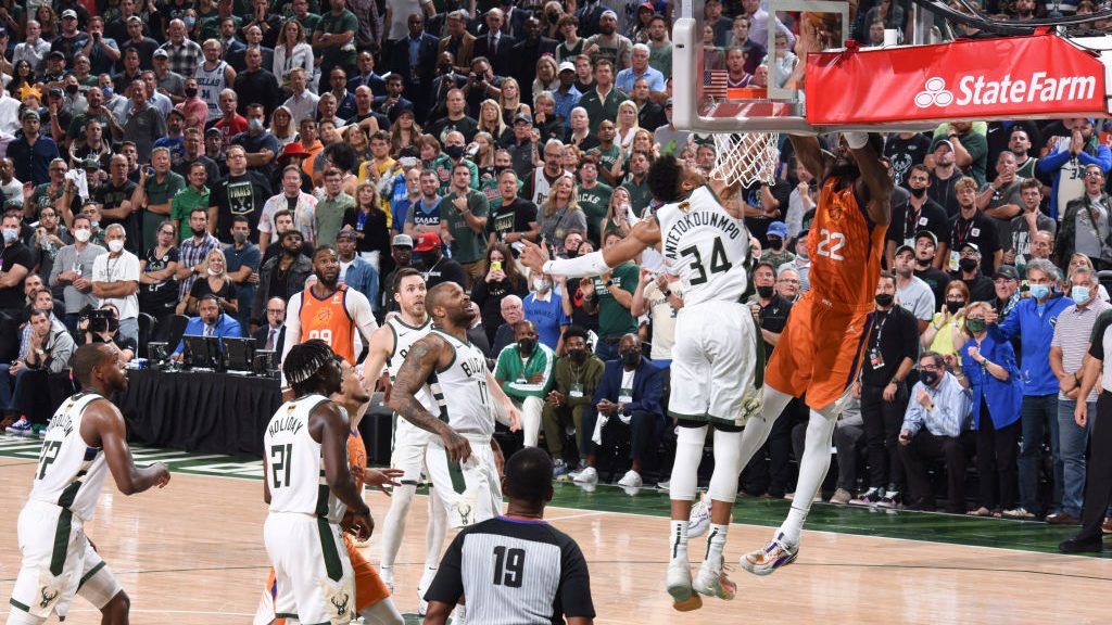 Greek Freak Deandre Ayton Khris Middleton Devin Booker Game 4 NBA Finals Bucks Suns