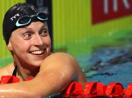 Katie Ledecky enters the Tokyo Olympics as the clear favorite to win gold in both the 800-meter and 1500-meter freestyle events. (Image: Maddie Meyer/Getty)