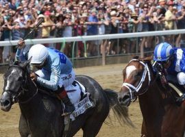 Maracuja (left) outkicked previous unbeaten Malathaat to win last Saturday's CCA Oaks. The two are on a path to tangle again in the Aug. 21 Grade 1 Alabama Stakes at Saratoga. (Image: Elsa Lorieul/NYRA)