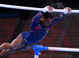 Simone Biles could win as many as six gold medals in the Tokyo Olympics, but betting options are limited because many of her opponents are under the age of 18. (Image: Dylan Martinez/Reuters)