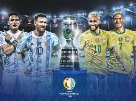 Brazil and Argentina will meet in the Copa America final in Rio de Janeiro, with Neymar and Messi leading their teams. (Image: Twitter/CopaAmerica)