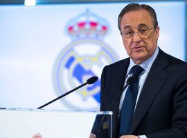 Real Madrid president Florentino Perez is caught in a major scandal after Spanish paper El Confidencial published an audiio conversation he had with a journalist years ago. (Image: skysports.com)