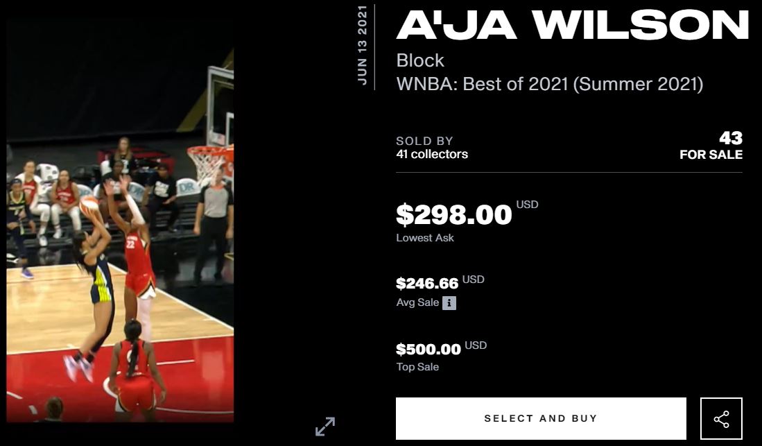 WNBA NFTs NBA Top Shot