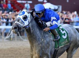 Can anyone stop the runaway train that is Essential Quality? Six others try derailing the 4/5 favorite in Saturday's Grade 1 Travers Stakes at Saratoga. (Image: Joe Labozzetta/Coglianese Photos/NYRA)