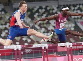 Karsten Warholm (left) and Rai Benjamin (right) are the favorites to take the gold medal in the menâ€™s 400m hurdles competition. (Image: Getty)