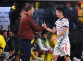 Robert Lewandowski scored two goals in the German Super Cup, which Bayern won against Dortmund 3-1. (Image: Twitter/FCBayern)