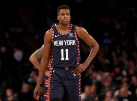 Point Guard Frank Ntilikina barely saw any playing time with the New York Knicks last season. (Image: Porter Lambert/Getty)