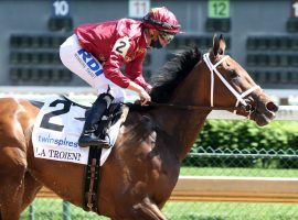 Shedaresthedevil bedeviled her opponents in the Grade 1 La Troienne at Churchill Downs. She returns to one of her favorite tracks on opening weekend for the 12-day fall meet. (Image: Churchill Downs/Coady Photography)