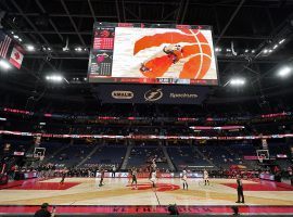 The Toronto Raptor relocated to Tampa Bayâ€™s Amalie Arena last season during the pandemic. Â (Image: Chris Oâ€™Meara/AP)