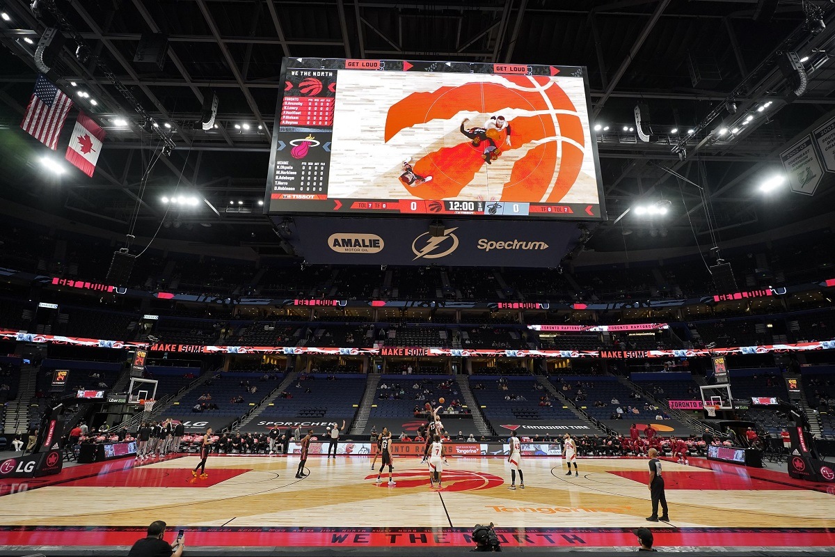 Pertandingan kandang pandemi Toronto Raptors Kanada Tampa Bay