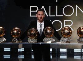 Leo Messi won the Ballon d'Or in 2019 for a record sixth time. (Image: Twitter/LEquipe)