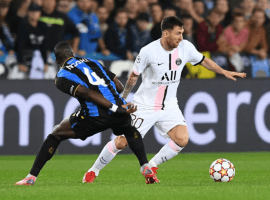 Leo Messi was in PSG's starting line-up for the first time, as the French super power was held 1-1 in Brugge. (Image: uefa.com)