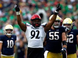 Cincinnati moved up to No. 5 – and greatly improved its national championship odds – by beating Notre Dame on Saturday. (Image: Albert Cesare/Cincinnati Enquirer)