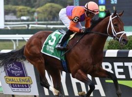 Following Sea and Joel Rosario wired the field in Saturday's Grade 2 Vosburgh Stakes at Belmont Park. This victory gives trainer Todd Pletcher options on which Breeders' Cup race the 3-year-old will run. (Image: NYRA Photo)