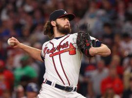 Ian Anderson (pictured) will take the mound against Luis Garcia in a battle of rookie starters for Game 3 of the World Series. (Image: Kevin C. Cox/Getty)