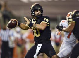 Wake Forest quarterback Sam Hartman has put up monster numbers in recent weeks and looks to continue that trend against Duke. (Image: Associated Press)