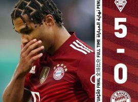 Bayern recorded one of the most humiliating defeats in the club's history as they went out from the German Cup after losing 5-0 to Borussia Monchengladbach. (Image: Twitter/FCBayern)