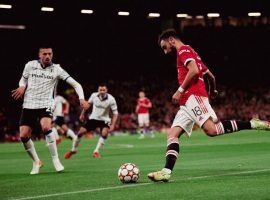 Bruno Fernandes got the man of the match award after United came from two behind to beat Atalanta in the Champions League. (Image: Twitter/utddistrict)