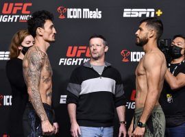 Max Holloway (left) will try to fend off the exciting Yair Rodriguez (right) when the two meet in the main event of UFC Fight Night 197 on Saturday. (Image: Chris Unger/Zuffa)