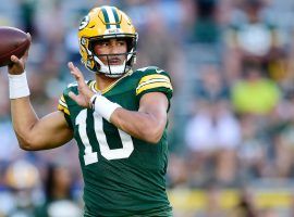 Packers' QB Jordan Love gets the start in Week 9. He's a risk to play in DFS, but at $4,400 on DraftKings he may be worth the gamble. (Image: Sporting News)