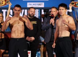 Tim Tszyu (left) will battle Takeshi Inoue (right) in a critical super welterweight fight on Wednesday. (Image: Mark Kolbe/Getty)