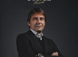 Antonio Conte's first objective at Tottenham is to get the team back into the Champions League. (Image: twitter/spursofficial)