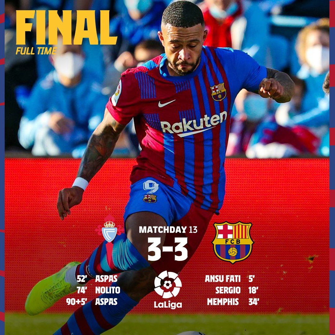 Celta Vigo - FC Barcelona 3-3