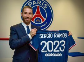 Sergio Ramos penned a two-year deal with PSG after leaving Real Madrid last summer. (Image: Twitter/PSG_inside)