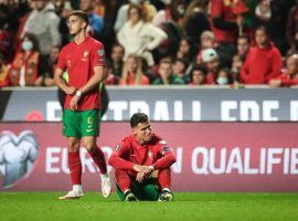 A tearful Cristiano Ronaldo after Portugal's 1-2 home defeat against Serbia in the European qualifiers for the World Cup. (Image: marca.com)