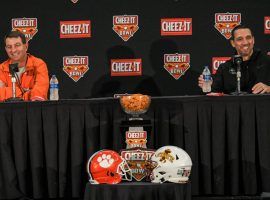 Clemson will try to put a cap on an 11th double-digit win season in a row when it takes on Iowa State in the Cheez-It Bowl in Orlando. (Image: Ken Ruinard/USA Today Sports)
Clemson Isu Cheez It Coaches Conference