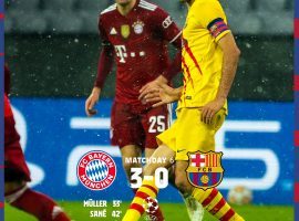 FC Barcelona stood no chance in Munich, as Bayern put 3 behind ter Stegen to enter the Round of 16 in the Champions League with a perfect record. (Image: Twitter/fcbarcelona)